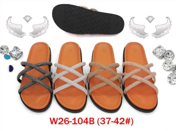 MOQ36pairs W26-104B (Size 37-42) Mix Color and Size OPP Package