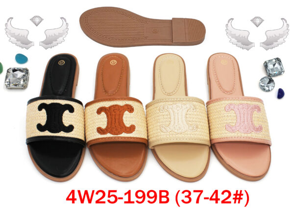 MOQ50pairs 4W25-199B (Size 37-42) Mix Color and Size OPP Package