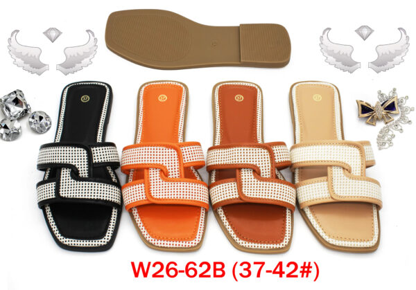 MOQ50pairs W26-62B (Size 37-42) Mix Color and Size OPP Package