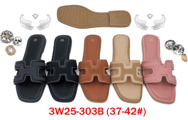 MOQ50pairs 3W25-303B (Size 37-42) Mix Color and Size OPP Package