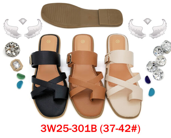 MOQ50pairs 3W25-301B (Size 37-42) Mix Color and Size OPP Package