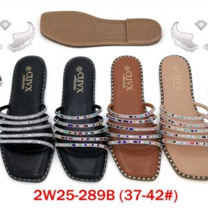 MOQ50pairs 2W25-289B (Size 37-42) Mix Color and Size OPP Package
