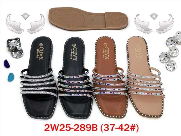 MOQ50pairs 2W25-289B (Size 37-42) Mix Color and Size OPP Package