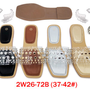 MOQ50pairs 2W26-72B (Size 37-42) Mix Color and Size OPP Package