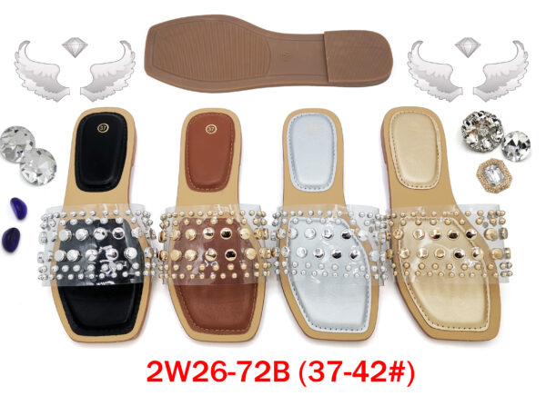 MOQ50pairs 2W26-72B (Size 37-42) Mix Color and Size OPP Package