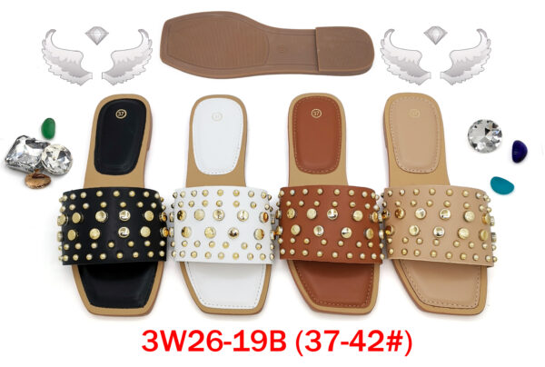 MOQ50pairs 3W26-19B (Size 37-42) Mix Color and Size OPP Package